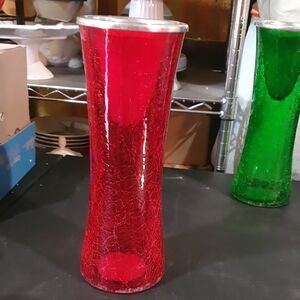 DONATED Elegant Red Glass Vase